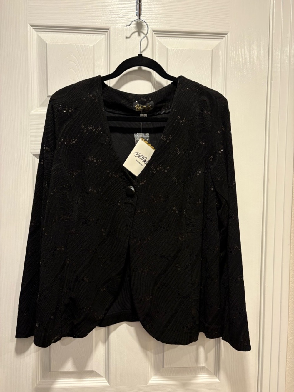Bob Mackie Wearable Art Rare Black Sequin Evening Jacket